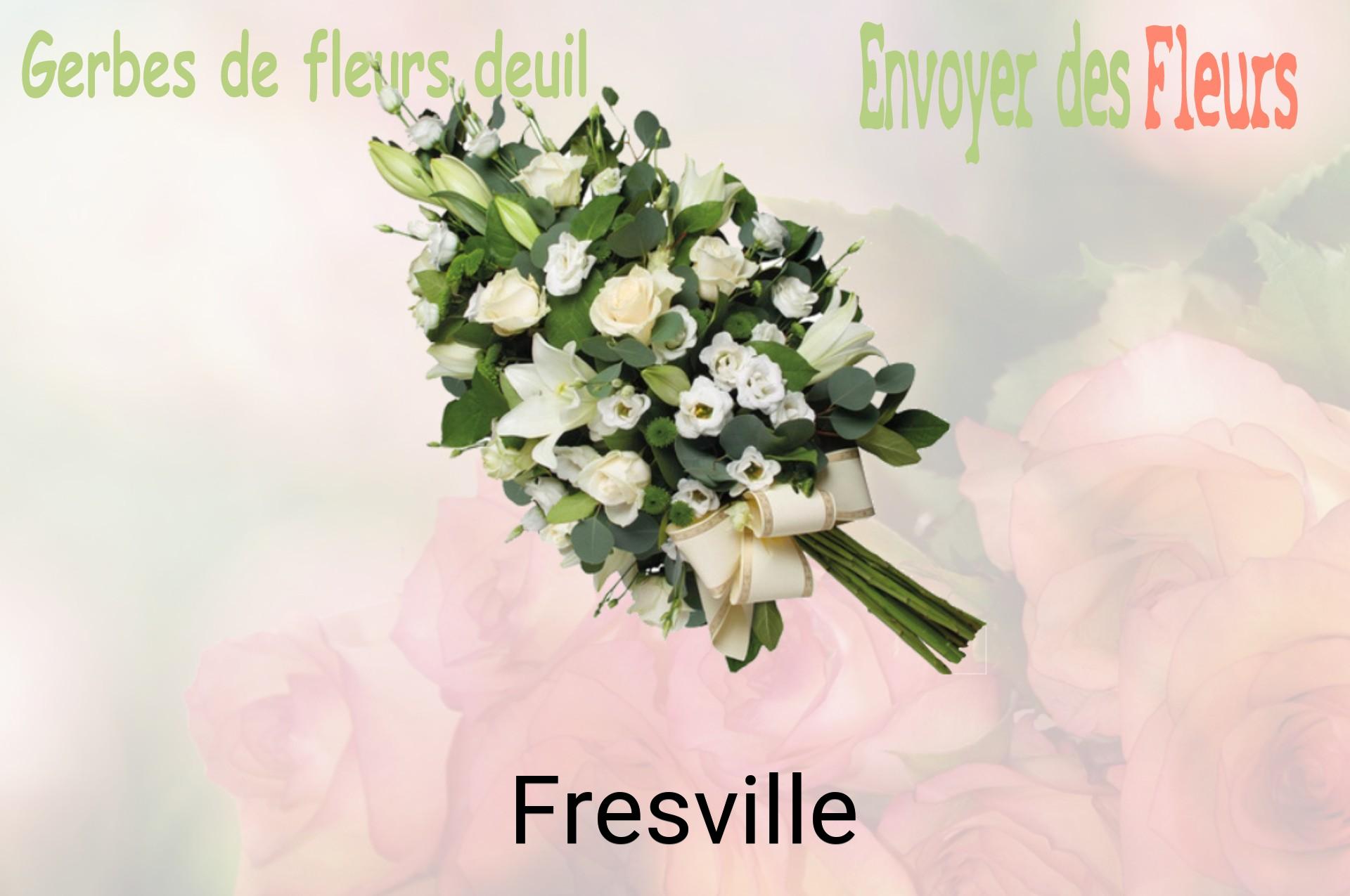 Gerbe de fleurs de deuil livrée à Fresville